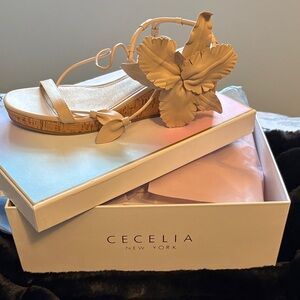 Cecelia New York Floral Tan Sandals